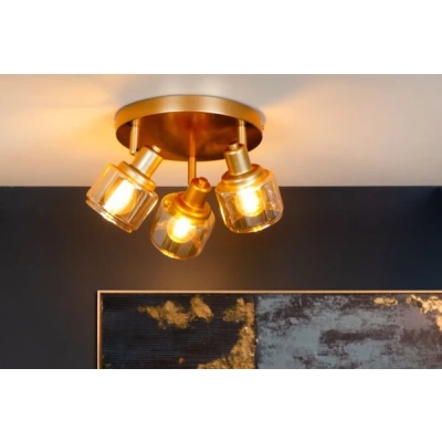 lafabryka.pl Plafon gold 3xE14 spot BJORN 77979/13/02 Lucide